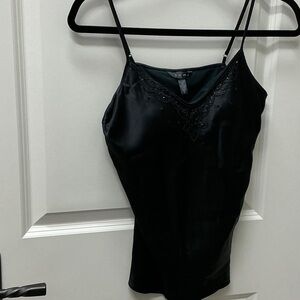 SOMA Black Satin Camisole with Beading Details
Size 0